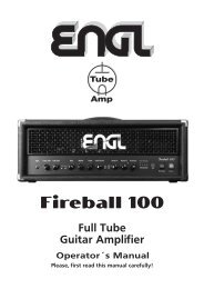 Operator´s Manual Full Tube Guitar Amplifier - Engl