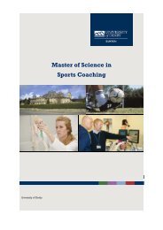 Master of Science Sports Coaching - University of Derby