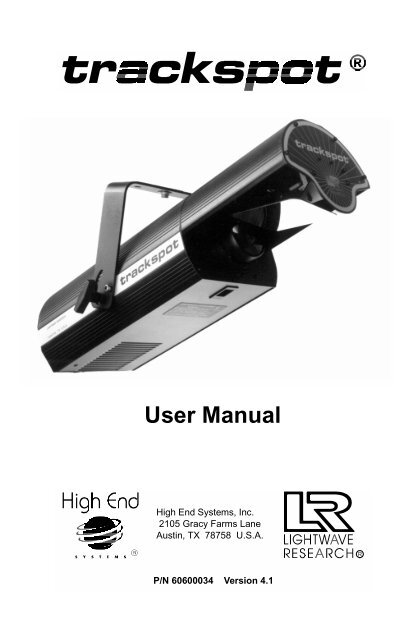 Trackspot User Manual - High End Systems