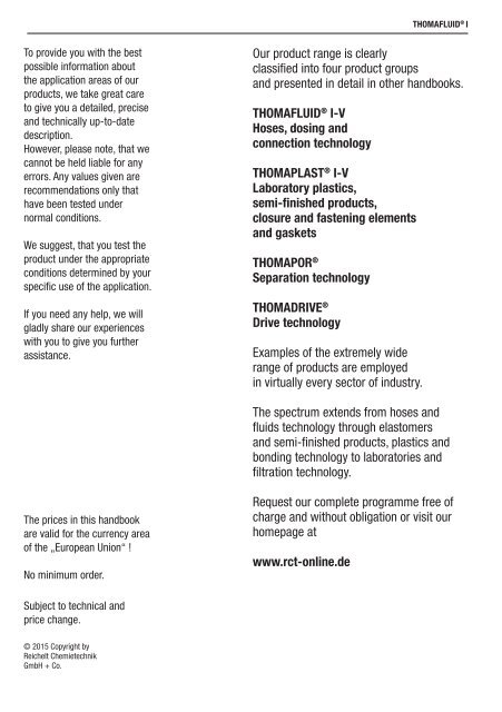 RCT Reichelt Chemietechnik GmbH + Co. - Thomafluid I (EN)