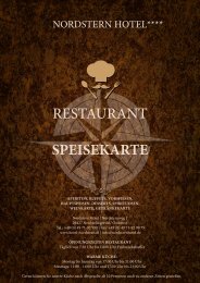 Speisekarte Restaurant Nordstern