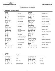 WS 17 Kids Only Late Elementary Unit 3 Unit Summary Mandarin