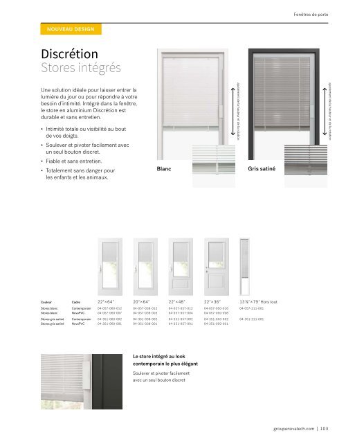 Catalogue Portes d'entrée Novatech