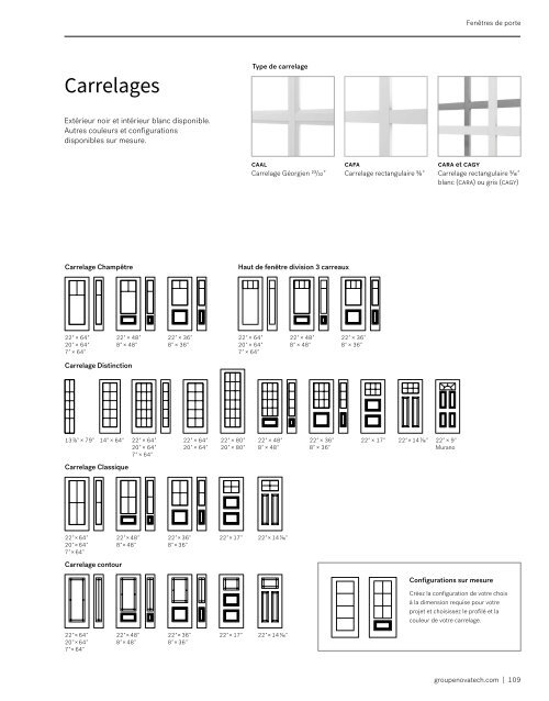 Catalogue Portes d'entrée Novatech