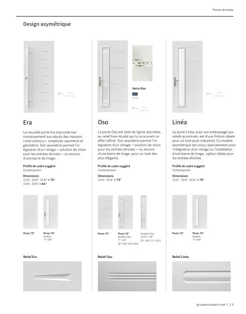 Catalogue Portes d'entrée Novatech