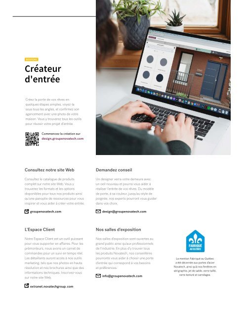 Catalogue Portes d'entrée Novatech