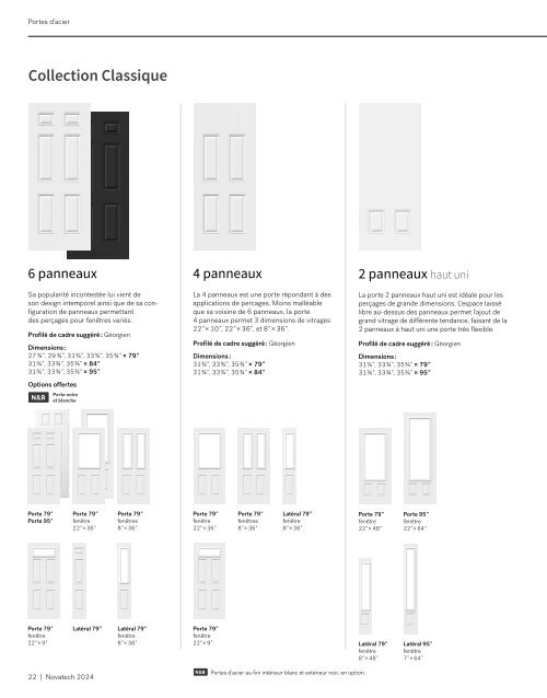 Catalogue Portes d'entrée Novatech