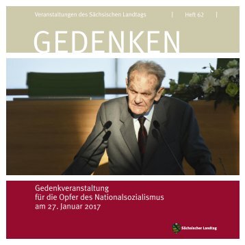 Heft 62 - Veranstaltung zum Gedenken an die Opfer des Nationalsaozialismus am 27. Januar 2017