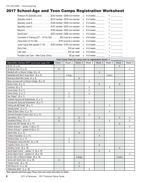 2017 JCC Summer Camp Guide