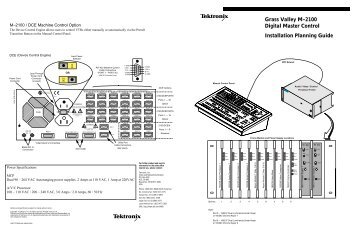 Grass Valley M–2100 Digital Master Control Installation Planning ...