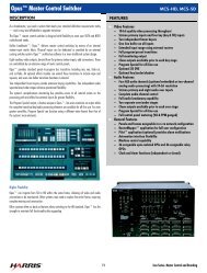 Opus™ Master Control Switcher - Harris Broadcast Communications