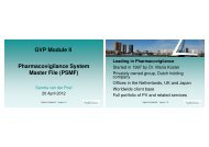 Pharmacovigilance System Master File (PSMF) GVP Module II - SSFA