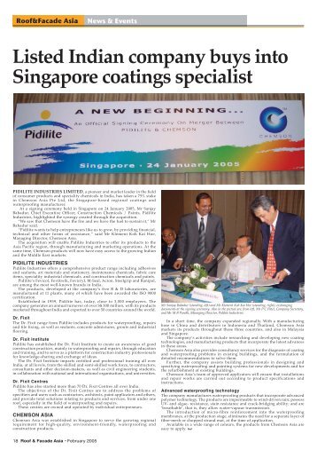 Listed Indian company buys into Singapore ... - Roof & Facade