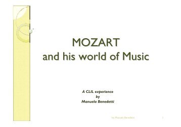 Benedetti Ppt Mozart CLIL - Progetto Lingue