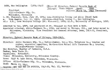 Biographical master file. B - Fraser - Federal Reserve Bank of St. Louis
