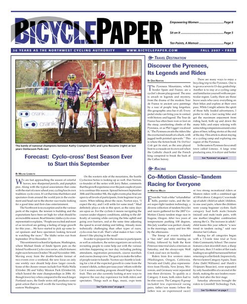 the Pacific Northwest's Most Comprehensive Bicycle Calendar