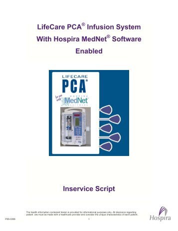 LifeCare PCA Infusion System With Hospira MedNet Software ...