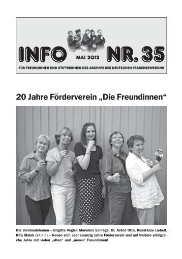 20 Jahre Förderverein ?Die Freundinnen? - Archiv der deutschen ...