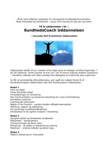 SundhedsCoach Uddannelsen