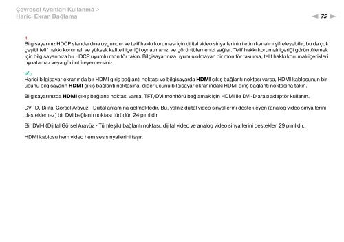 Sony VGN-NW24MG - VGN-NW24MG Mode d'emploi Turc