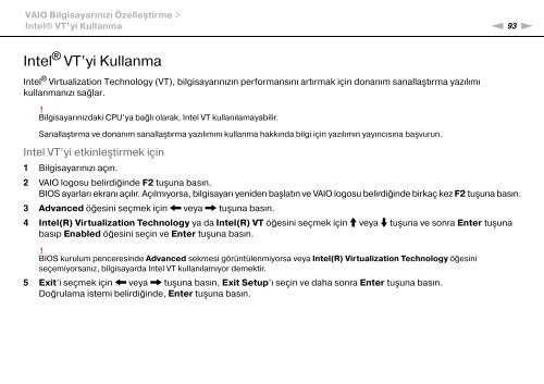 Sony VGN-NW24MG - VGN-NW24MG Mode d'emploi Turc