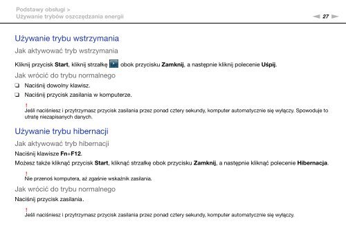 Sony VGN-NW24MG - VGN-NW24MG Mode d'emploi Polonais