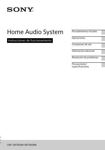 Sony CMT-SBT300WB - CMT-SBT300WB Mode d'emploi Espagnol