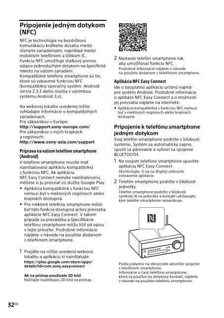 Sony CMT-SBT300WB - CMT-SBT300WB Mode d'emploi Slovaque