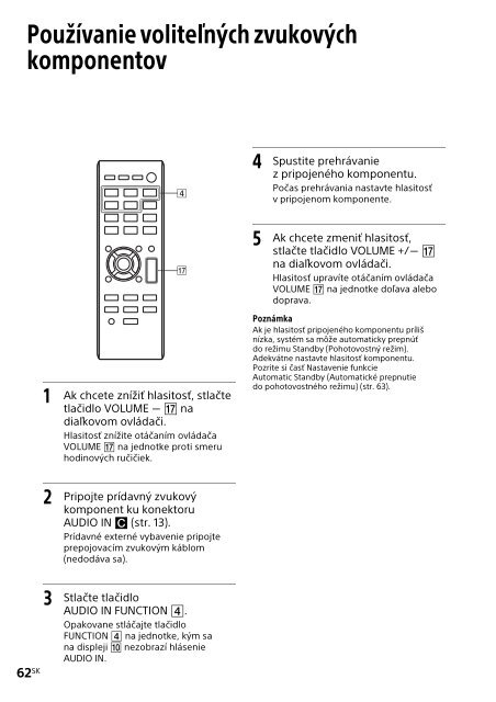 Sony CMT-SBT300WB - CMT-SBT300WB Mode d'emploi Slovaque