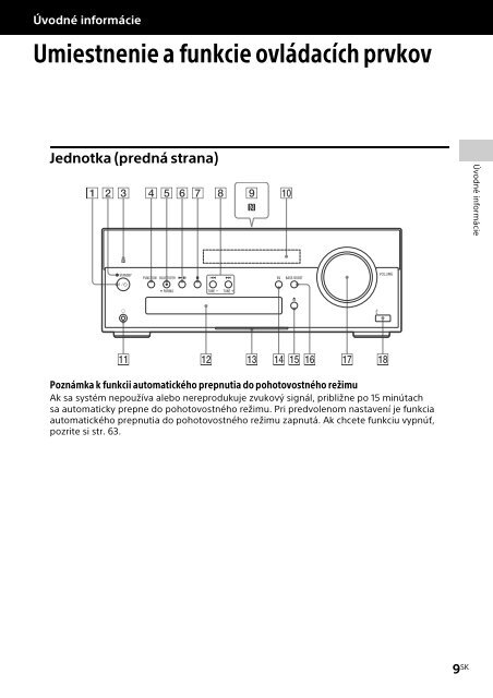 Sony CMT-SBT300WB - CMT-SBT300WB Mode d'emploi Slovaque