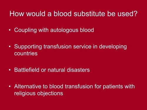 "Blood Substitutes"(Milligan)