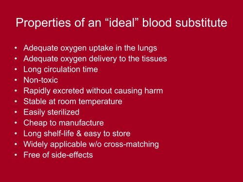 "Blood Substitutes"(Milligan)