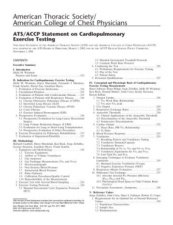 ATS/ACCP Statement on Cardiopulmonary Exercise Testing