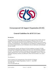 General Guidelines for all ECLS Cases - Extracorporeal Life Support ...