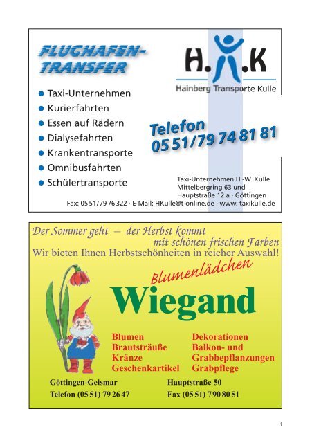 Nachrichtenblatt September 2011 - Werbegemeinschaft Geismar ...