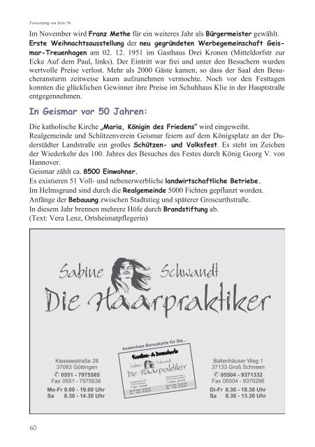 Nachrichtenblatt September 2011 - Werbegemeinschaft Geismar ...