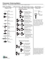 Flowmeter Ordering Matrix - Maquet-Dynamed