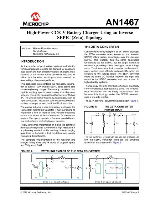High-Power CC/CV Battery Charger using an Inverse ... - Microchip