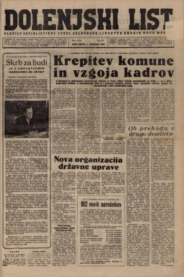 7. januar 1960 (št. 511) - Dolenjski list