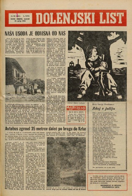 21. julij 1966 (št. 851) - Dolenjski list