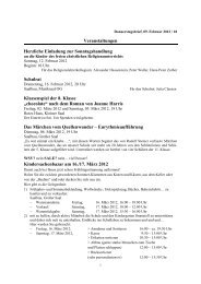 Donnerstagsbrief 2011/12-18 - Rudolf Steiner Schule Nürtingen eV