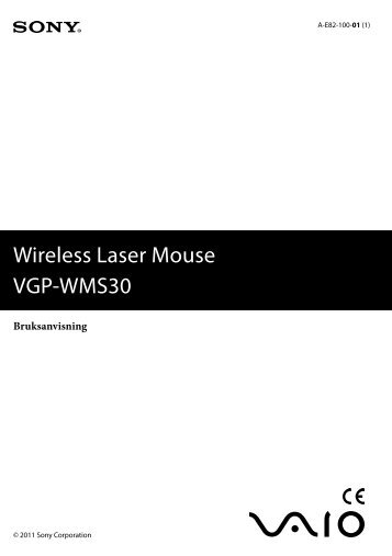 Sony VGP-WMS30 - VGP-WMS30 Istruzioni per l'uso Norvegese
