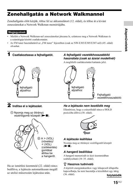 Sony NW-E205 - NW-E205 Istruzioni per l'uso Ungherese