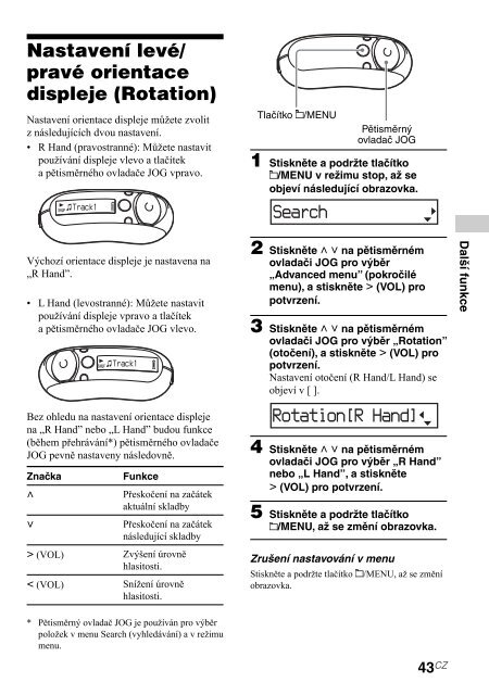 Sony NW-E205 - NW-E205 Istruzioni per l'uso Ceco