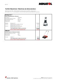 Vorführ-Maschinen / Machines de démonstration - Minatol