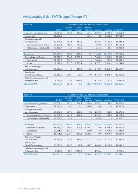 BWT Geschäftsbericht 2011 - BWT Group