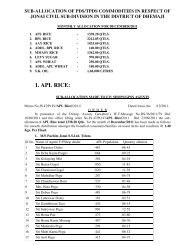 1. APL RICE: - Dhemaji District