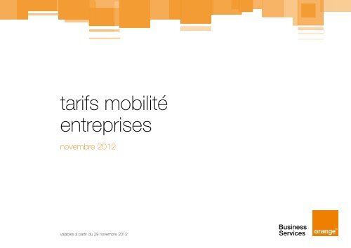tarifs mobilité entreprises - Orange-business.com