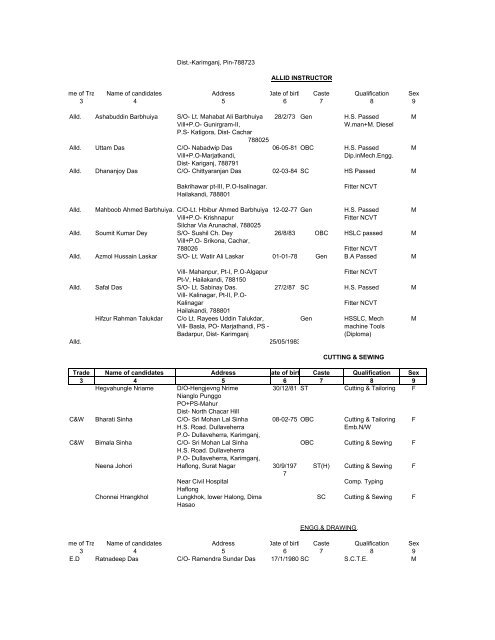 applied before and elligible - DECT | Directorate of Employment and ...