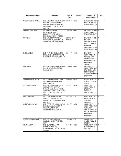 applied before and elligible - DECT | Directorate of Employment and ...